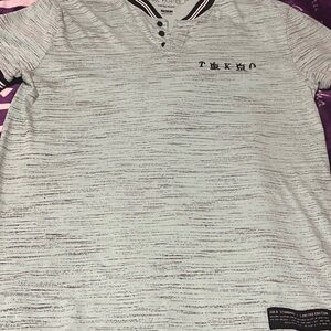 Men's Gray Striped Shirt